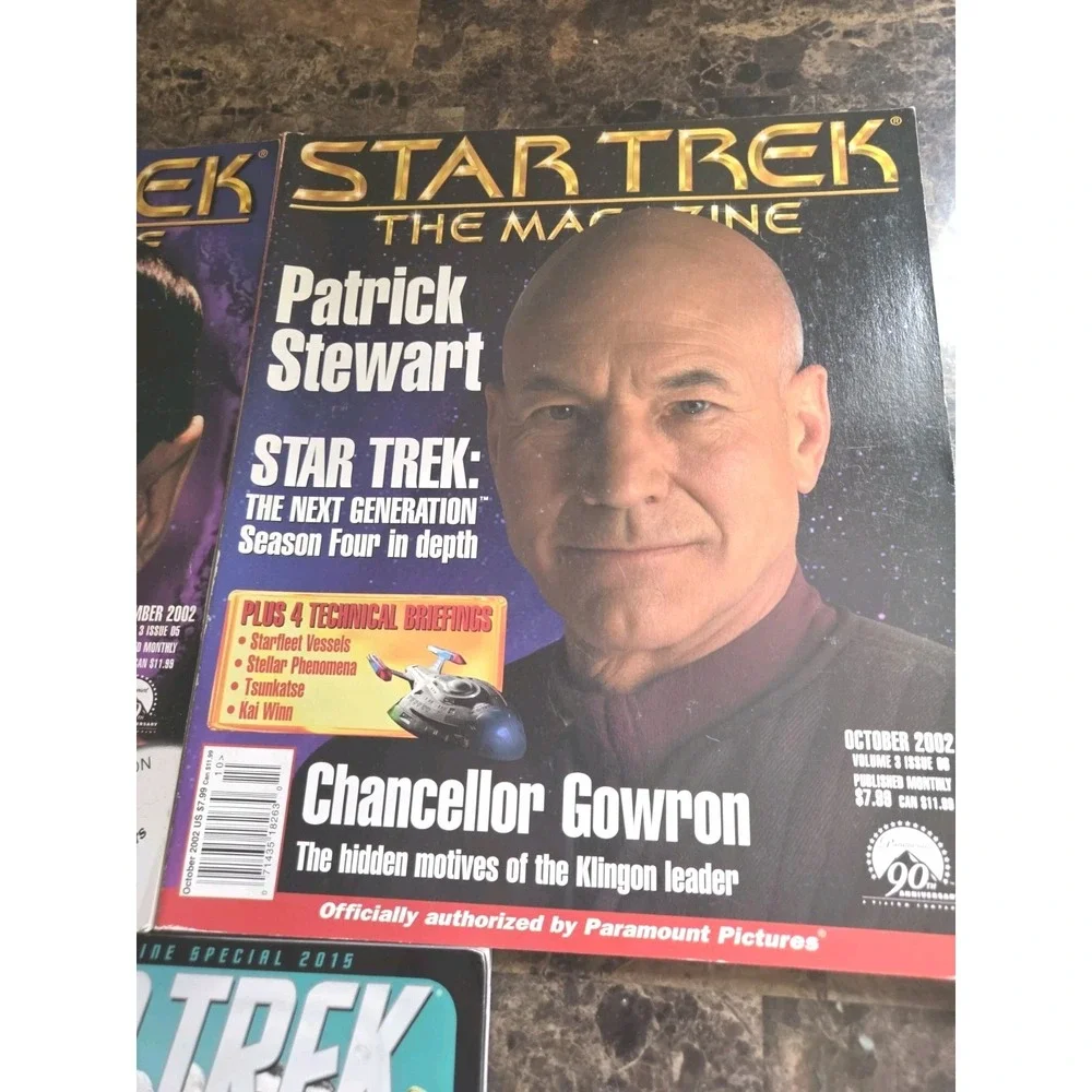 Star Trek Magazine Lot Patrick Stewart Wrath Of Khan Death Spock 2002 Vintage
